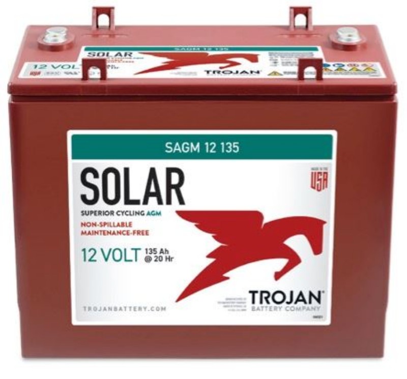 Imagen de Batería TROJAN SAES 12 135 Deep Cycle Solar AGM 