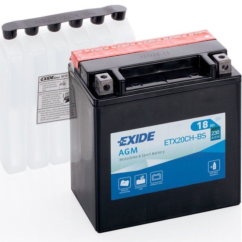 Imagen de BATERÍA EXIDE ETX20CH-BS AGM