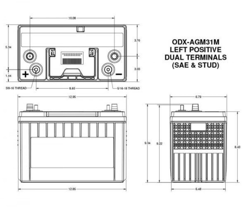 Imagen de Batería ODYSSEY 31M-PC2150 Marine  