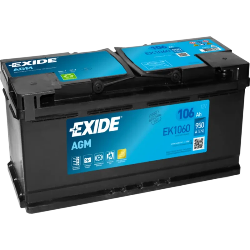 Imagen de Batería EXIDE EK1060 Start-Stop AGM (equivale a TUDOR TK1060)